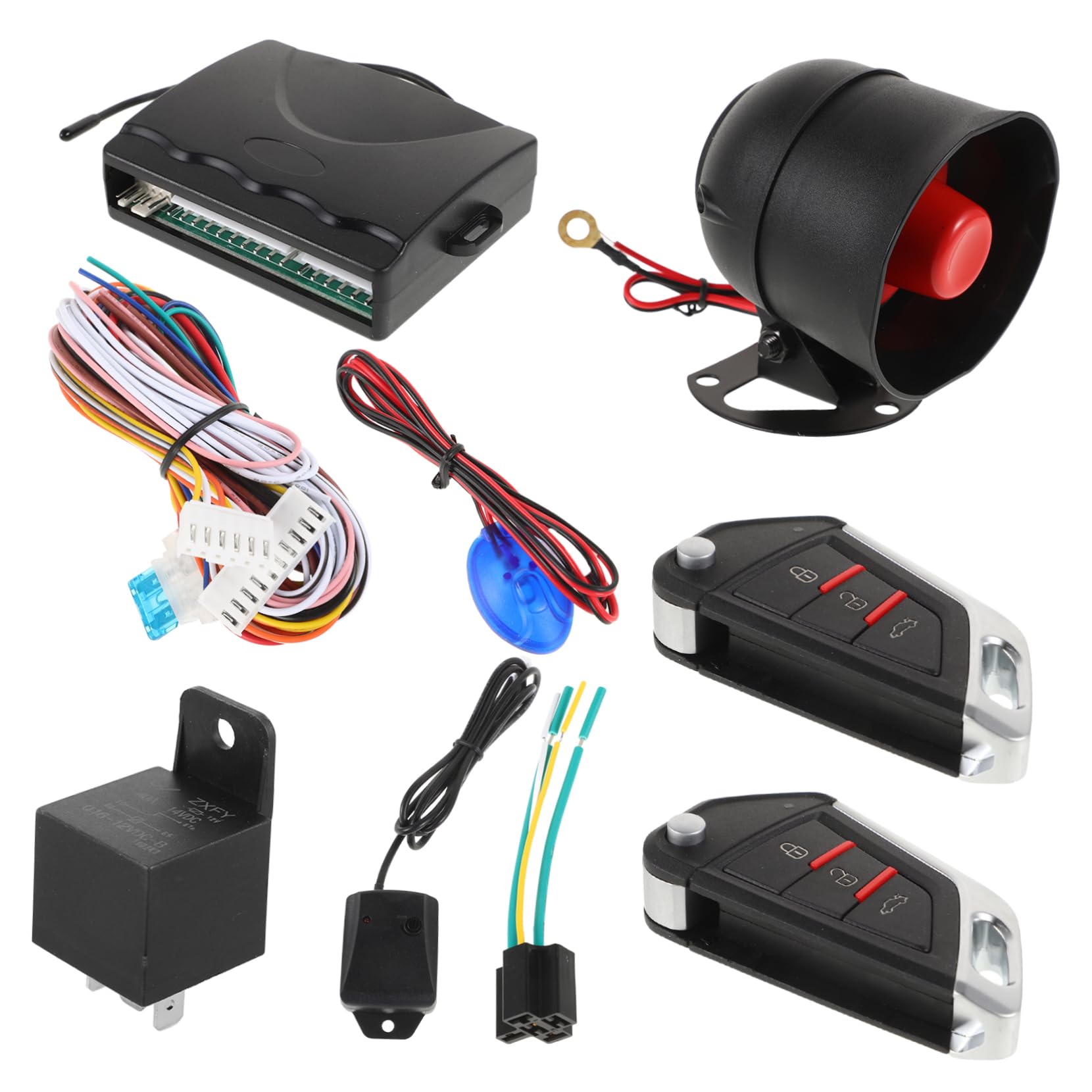 Cabilock Keyless Entry Car Kit Car Security System Remote Start Anti-Theft Alarm Easy Install Universal Fit