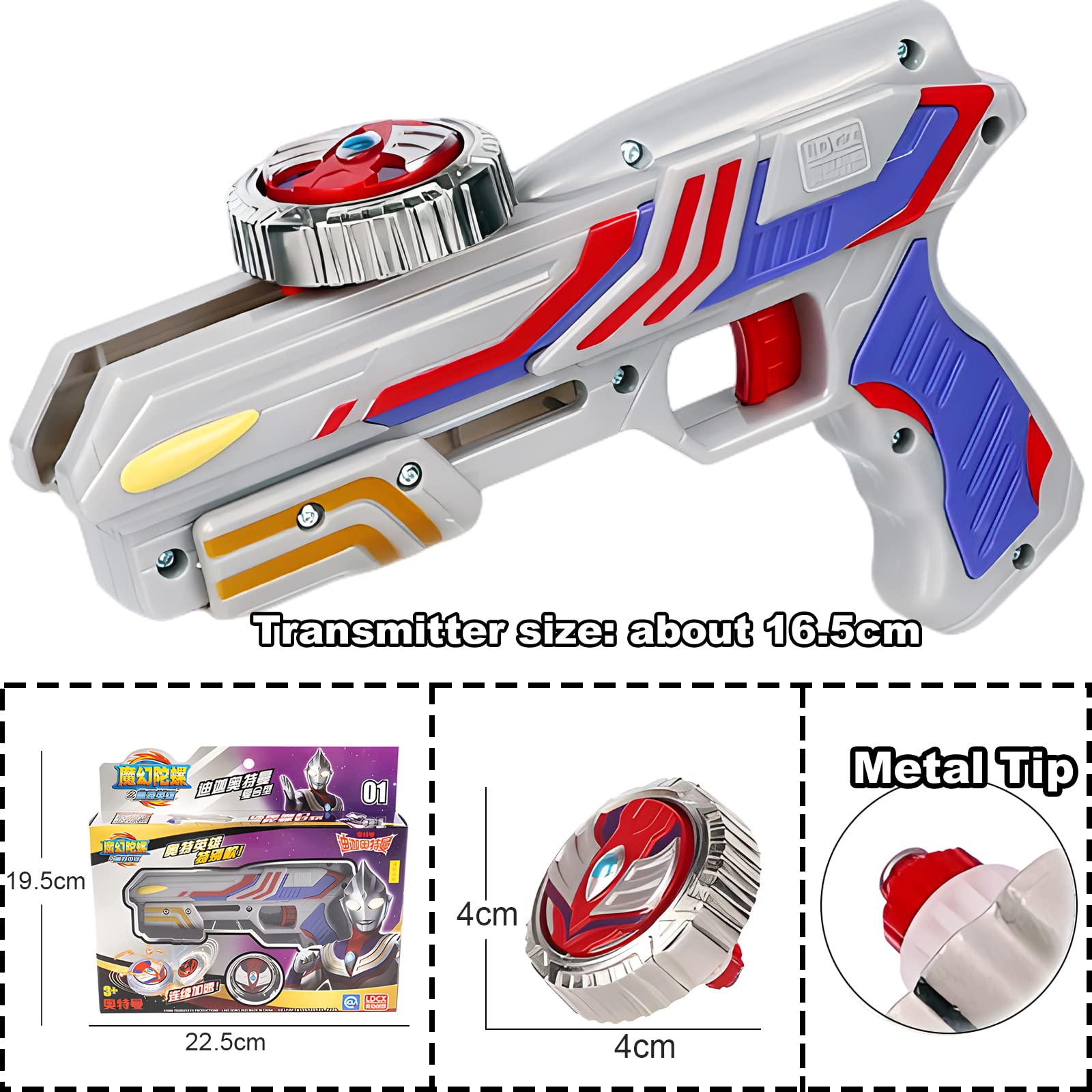 Infinity Nado Toupie Jouets Burst Gyro Avec Lanceur Sabre, Battle T Anneau De Fusion Metallique Lumiere Led Spinning Top S Amz