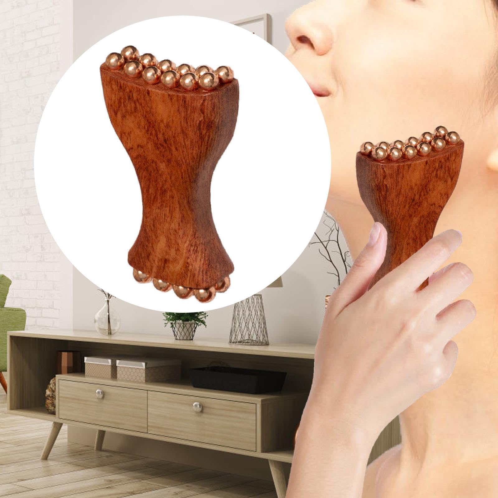 Harilla Strumento per il viso Gua Sha Strumento per il viso Guasha Forniture versatili Massaggio ergonomico per il Massaggio per il, Marrone