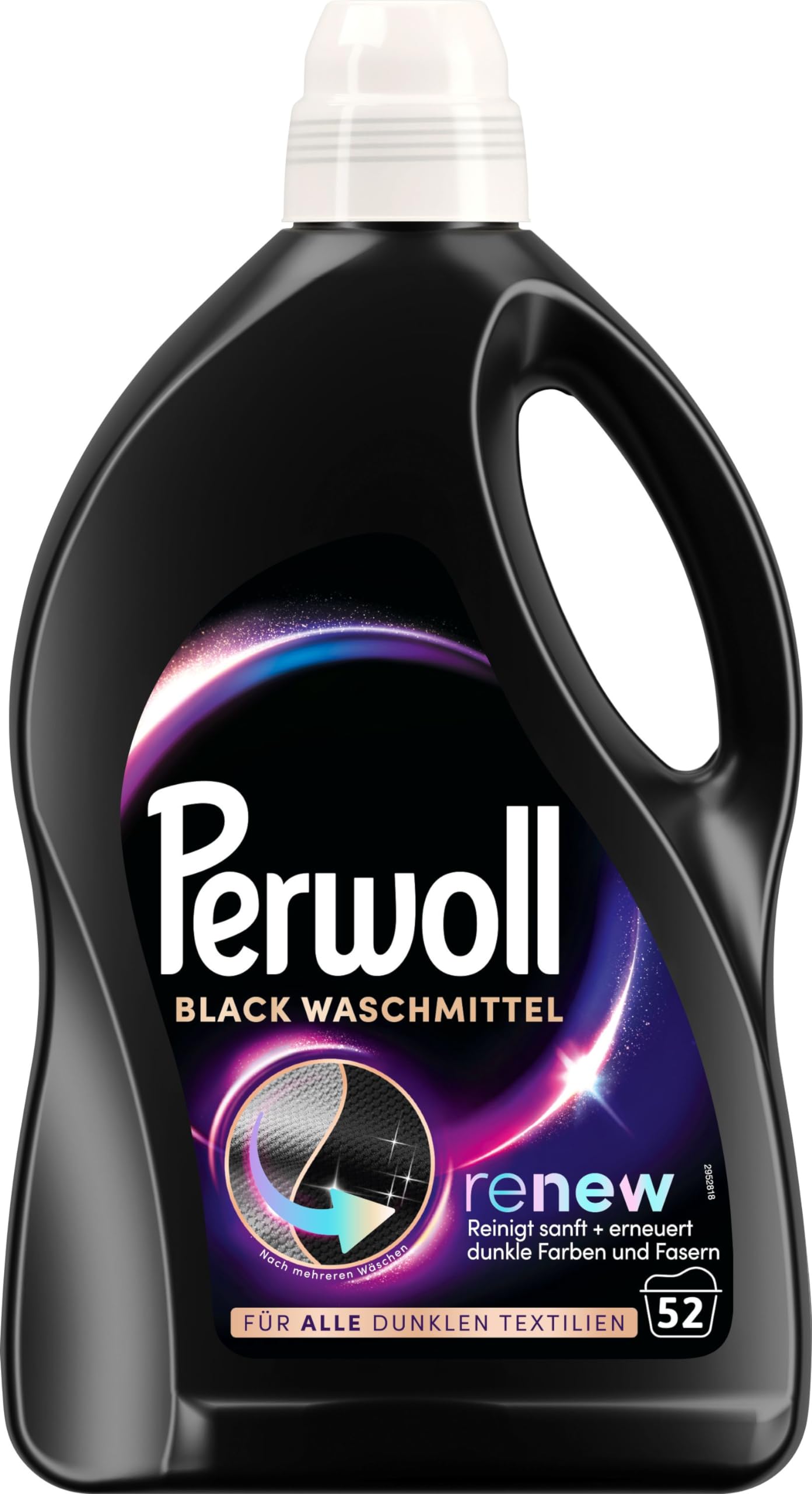 PERWOLL Black Waschmittel 208 (4 x 52 Waschladungen), Feinwaschmittel reinigt sanft und erneuert dunkle Farben und Fasern, für alle dunklen Textilien, mit Dreifach-Renew-Technologie