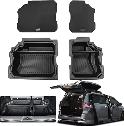 Caja de almacenamiento para maletero Toyota Sienna 2023 2022 2021 para Toyota Sienna 2023 2022 2021 Organizador de carga para maletero Insertar