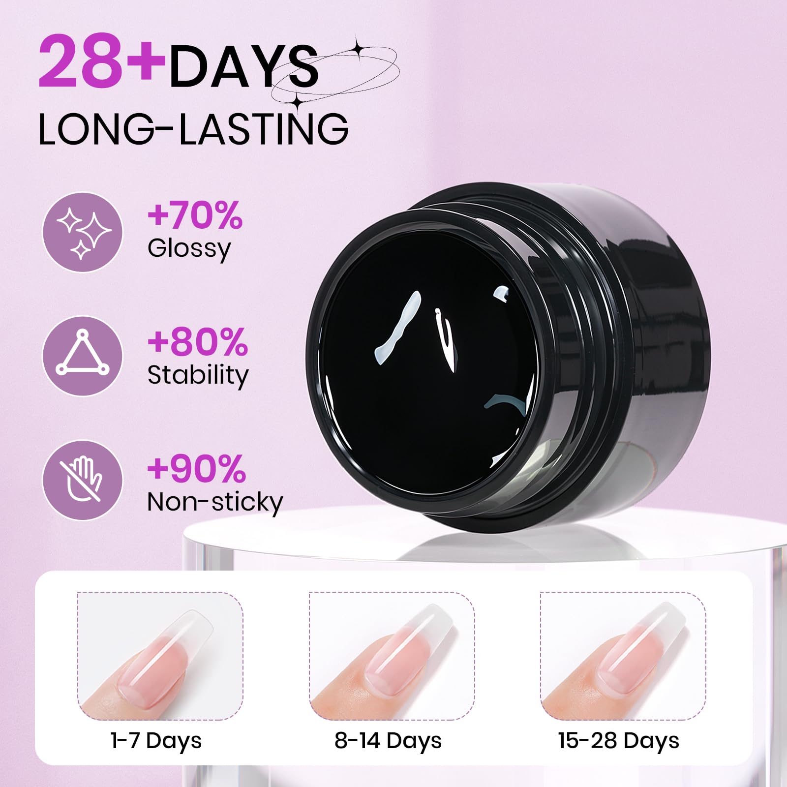 SUPWEE Solid Builder żel przezroczysty biały, nieprzywierający żel 3D Nail Extension 5 g | Żel 3D Nail Art z silikonowym pisakiem i kształtem do paznokci, tłoczenie wzorów do manicure domowego DIY