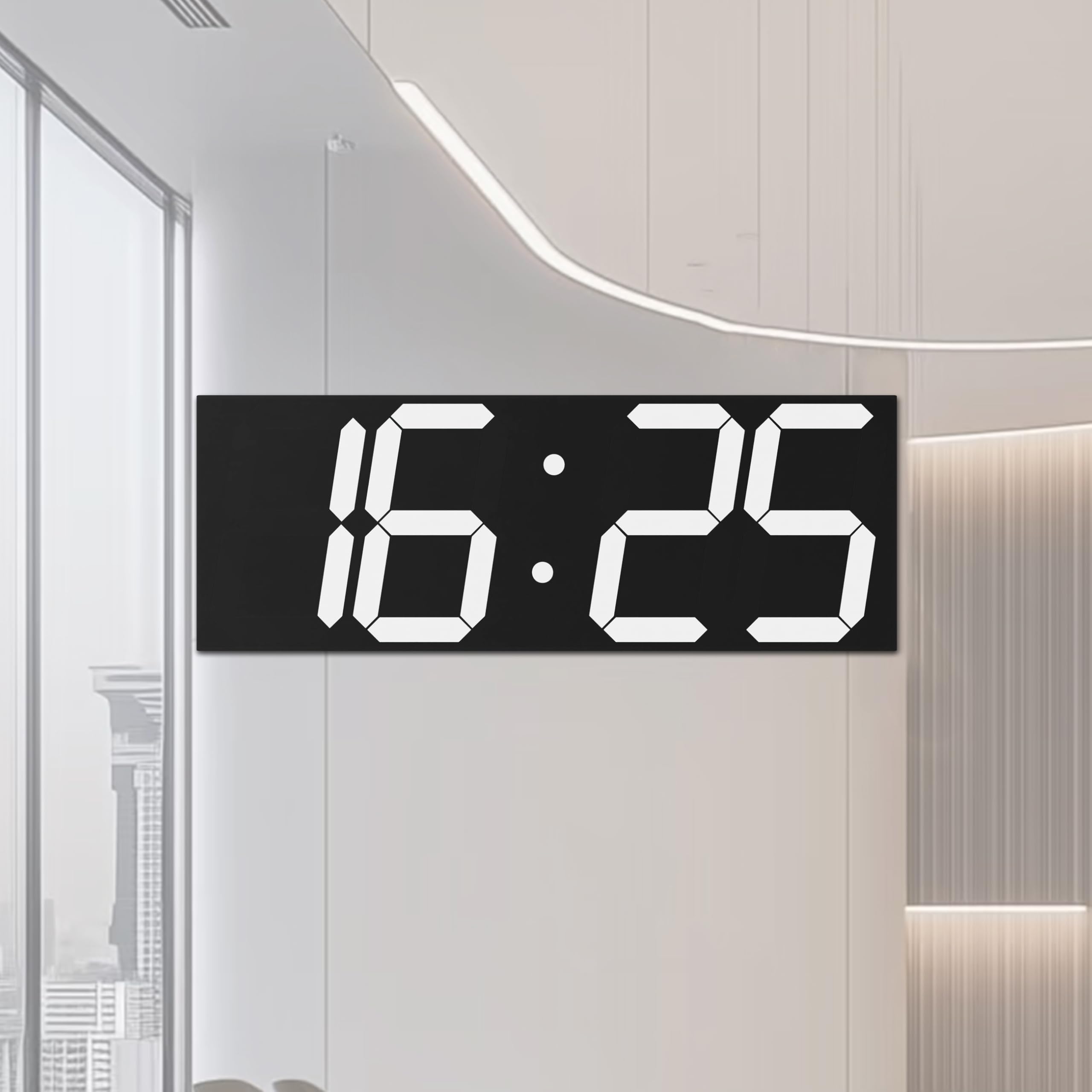 Digital Clock with Large Display 18 7 Inch GPS Auto-Sync Time Wall-Mounted with Remote Control Ideal for Classroom