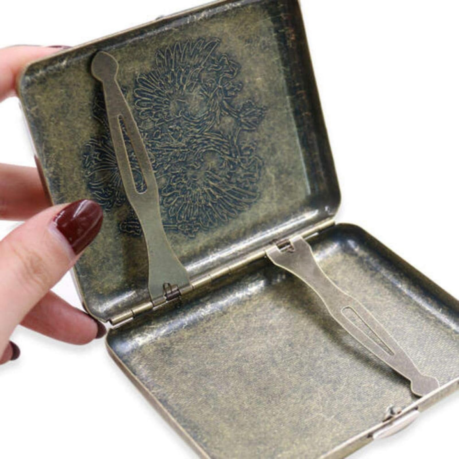 vintage cigarette case amazon Classic Metal Case/Storage Box, Can Hold 100's 16 pcs (Pink Gold) : Health & Household Vintage Slim Metal Cigarette Case
