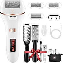 Ratukall Electric Foot File Callus Remover, Waterproof Professional Pedicure Tools Set with Storage Bag,Dead Skin Hard Skin Cracked Heels Calluses Foot Care Kit for Women Men Travel Home