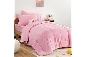 Super Soft Pink Bedding Set for Kids | 5-Piece Twin Set for Magical Night's Sleep