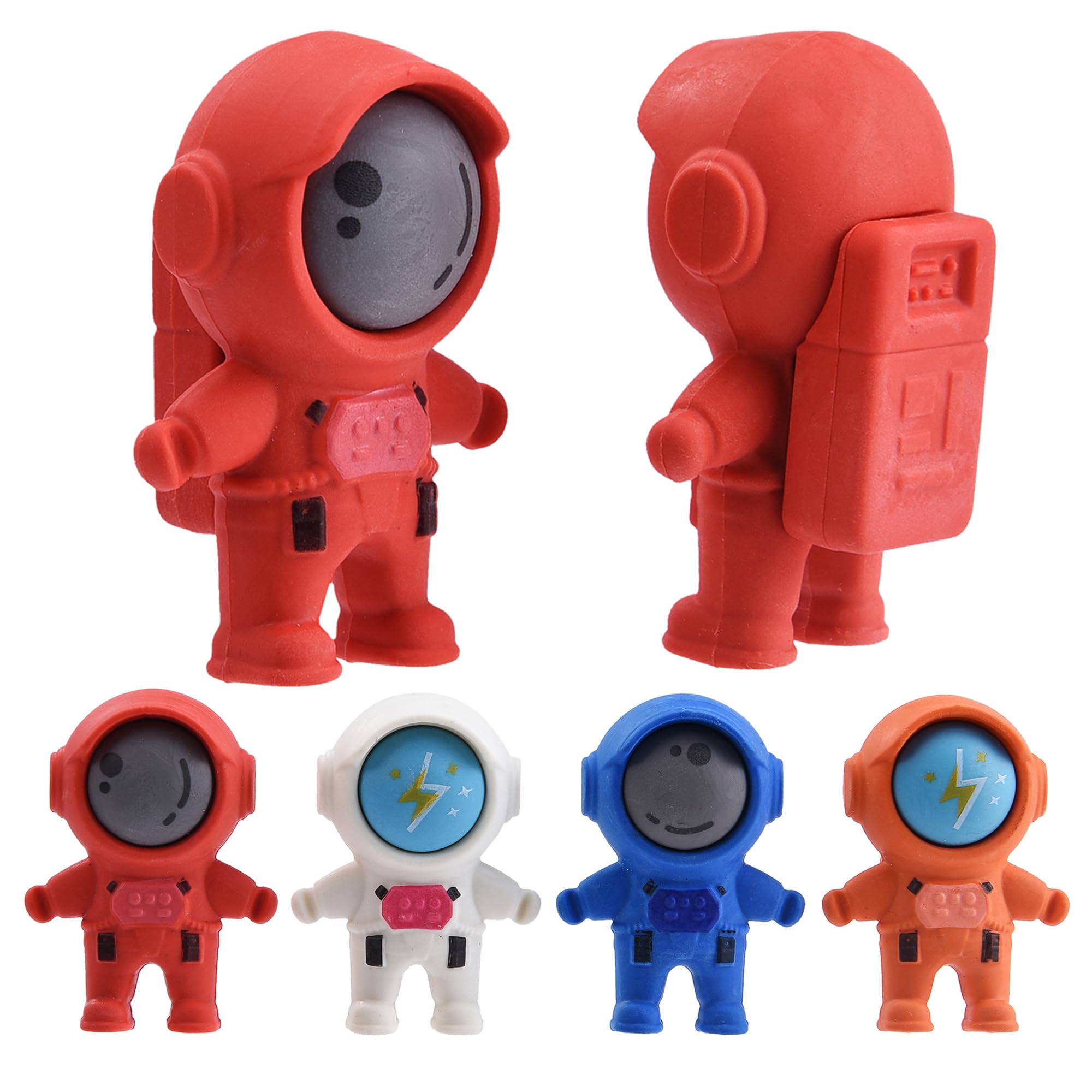 HILAZA 20Pcs Outer Space Themed Erasers for Kids Bulk, Kawaii Cute Spaceman Eraser for School Classroom Supplies Party Favors