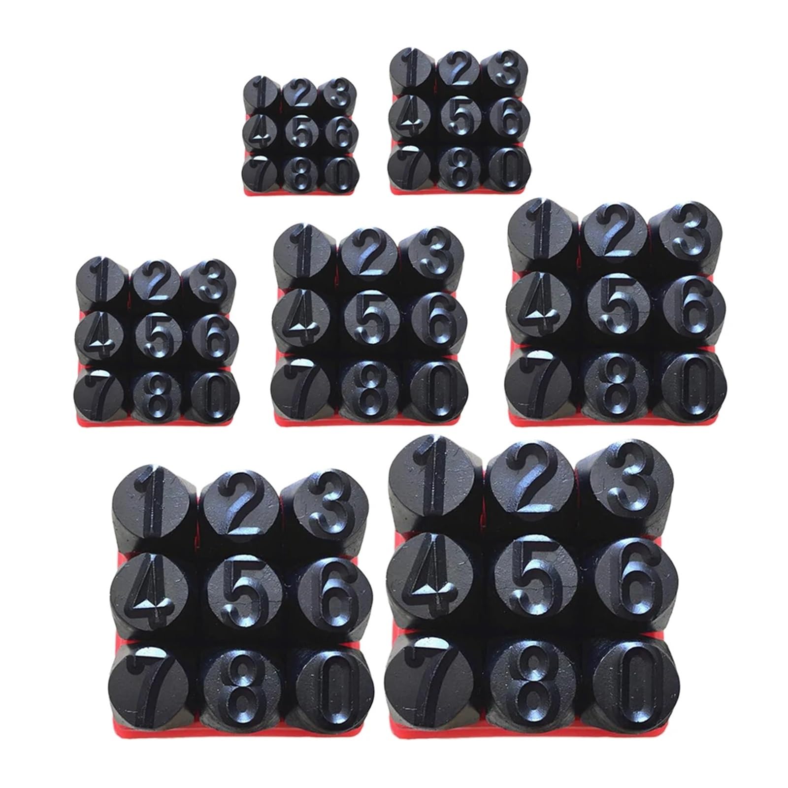 Stahlbuchstabenform, Buchstaben- und Zahlenstempel aus Stahl, AZ 0–9, mehrere Größen, for Basteln(Number 10mm)