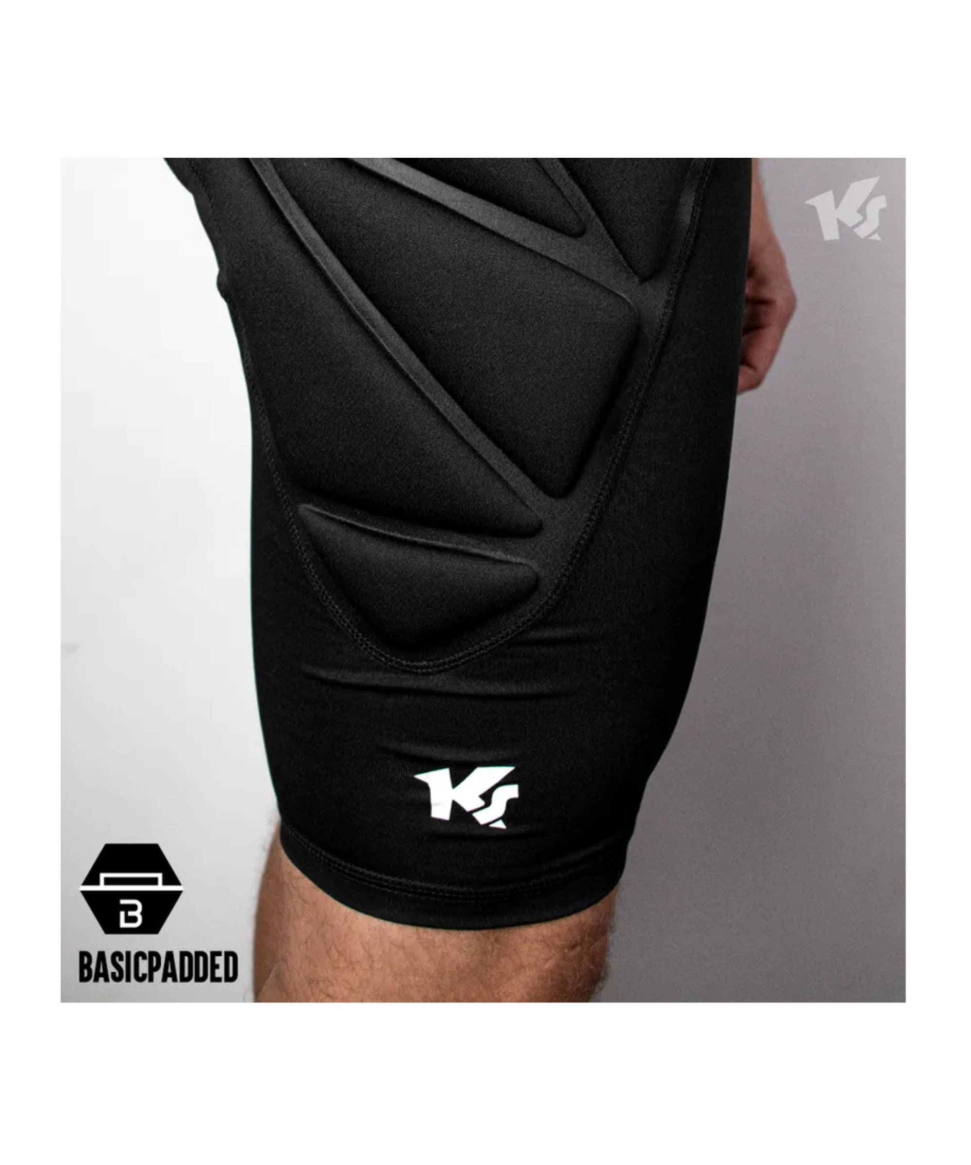 KEEPERsport - Sous-vêtement rembourré pour gardien de but - Short de protection court pour gardien Underwear - Taille M-XXL - noir