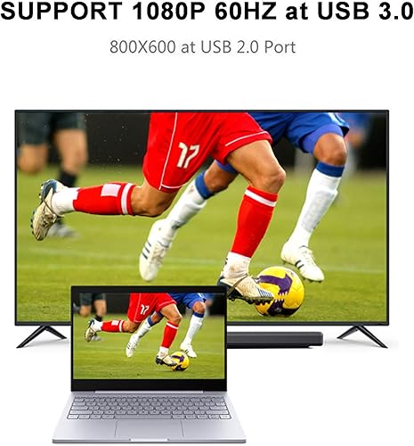 Miniatura 7 de ELECABLE Cable adaptador USB a VGA de 5 pies compatible con Mac OS Windows XPVista1087, USB 3.0 a VGA macho 1080P Monitor Display Video