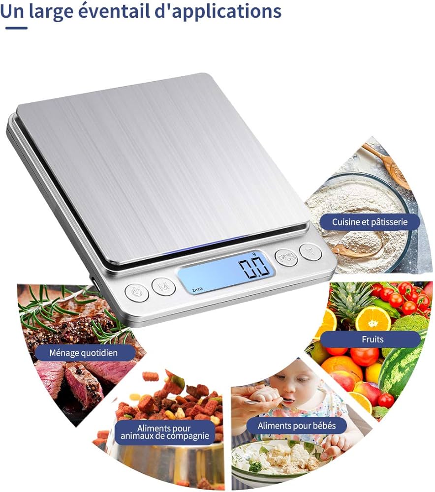 Bilancia Alimentare Ataller: Per Calorie, Nutrienti E Preparazione Pasti, Max 5kg, Vetro Temperato - Foto 6