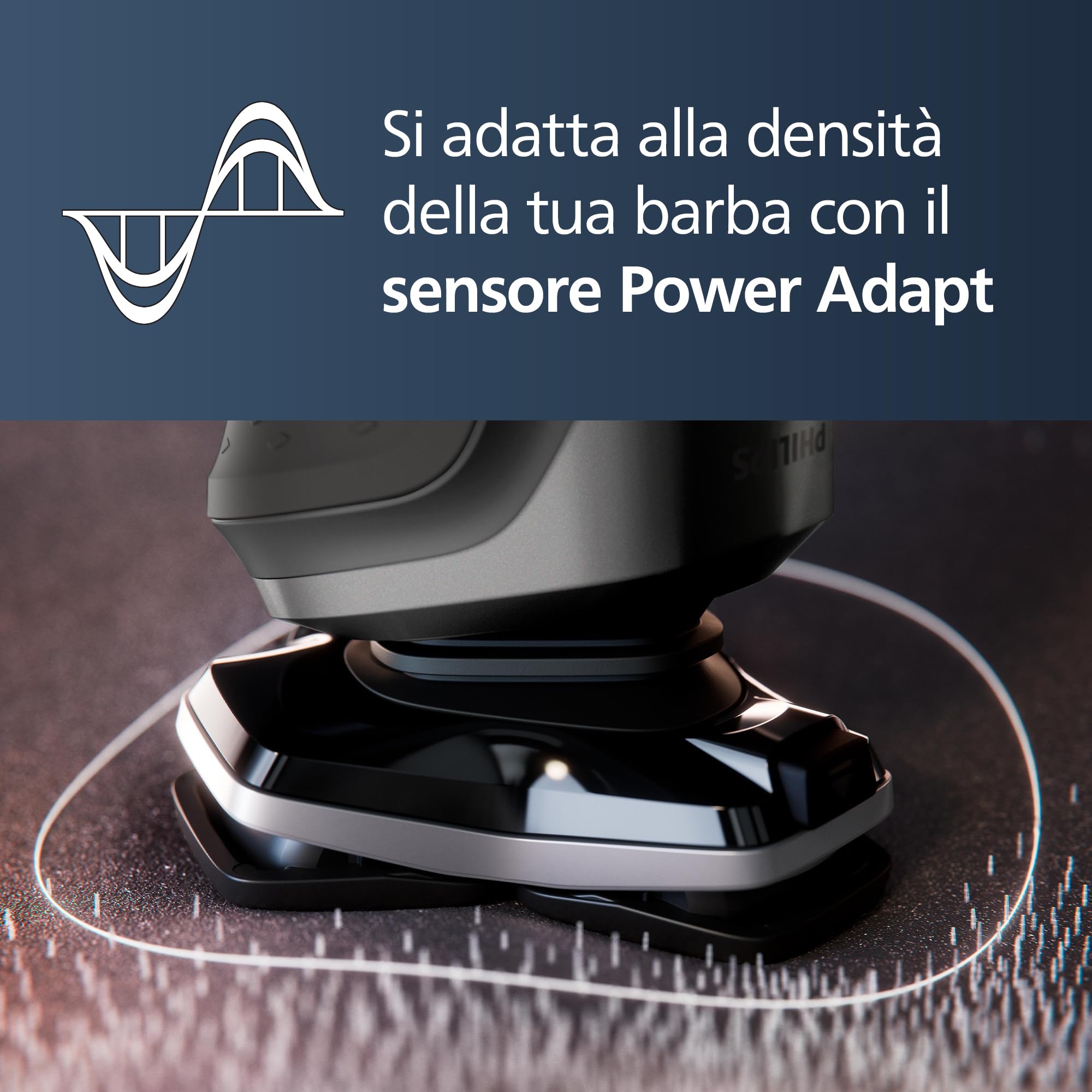 Rasoio elettrico Serie 5000 con tecnologia SkinIQ, Wet&Dry, rifinitore, base di ricarica, custodia (modello S5884/35)