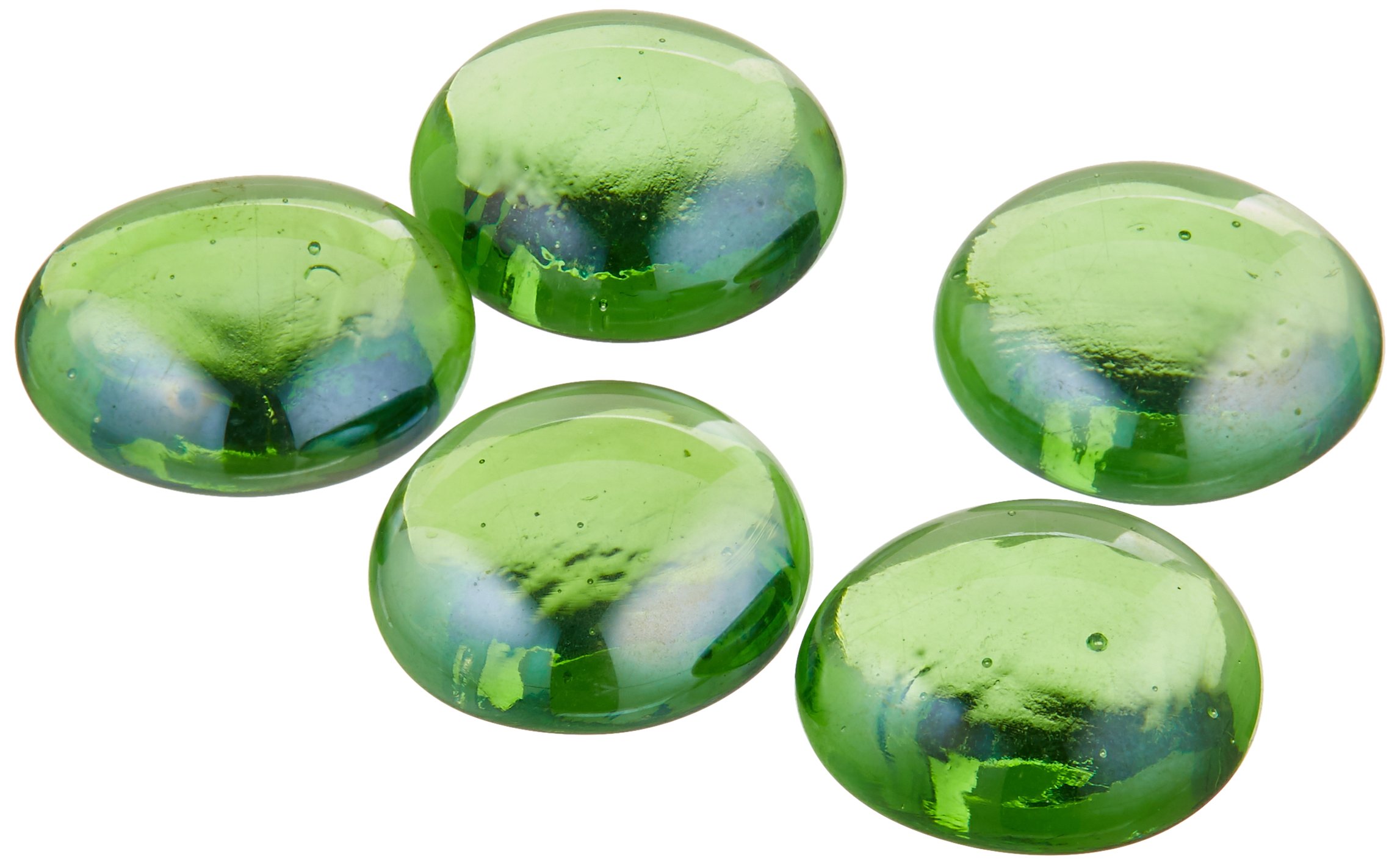 American Fireglass Fire Beads Fireplace Glass and Fire Pit Glass, 10-Pound, Emerald Green Luster