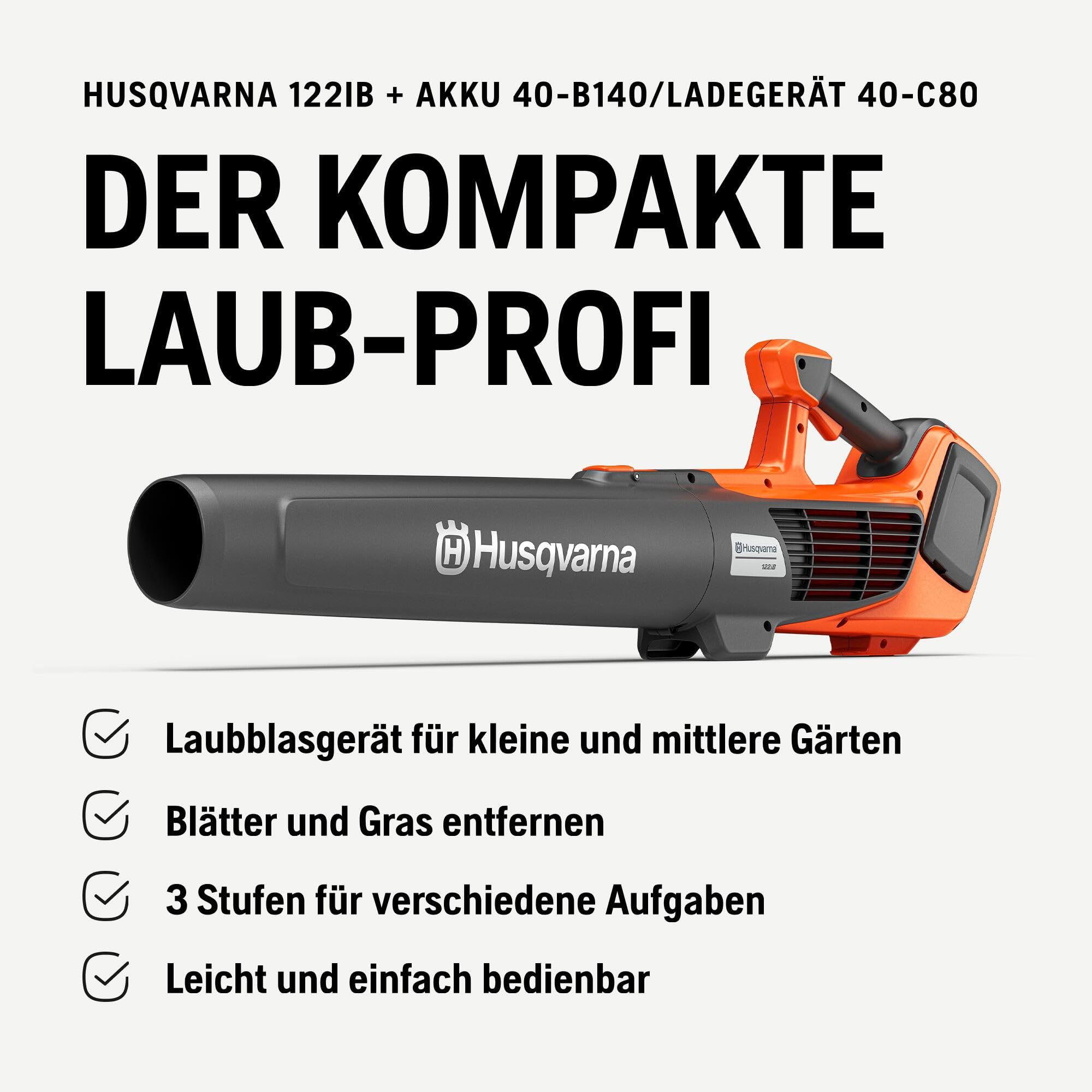 Husqvarna 122iB Zestaw Dmuchawy Akumulatorowej