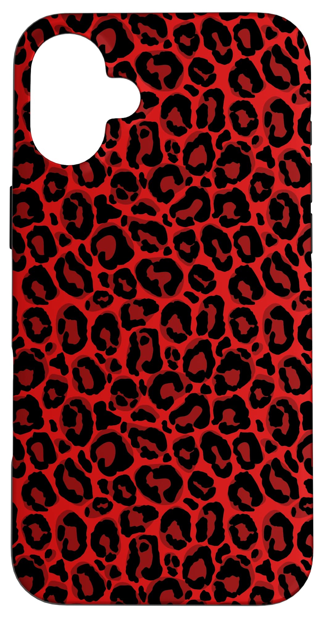 Red Leopard Phone Case Cheetah Skin Pattern Women Case for iPhone 16 Plus