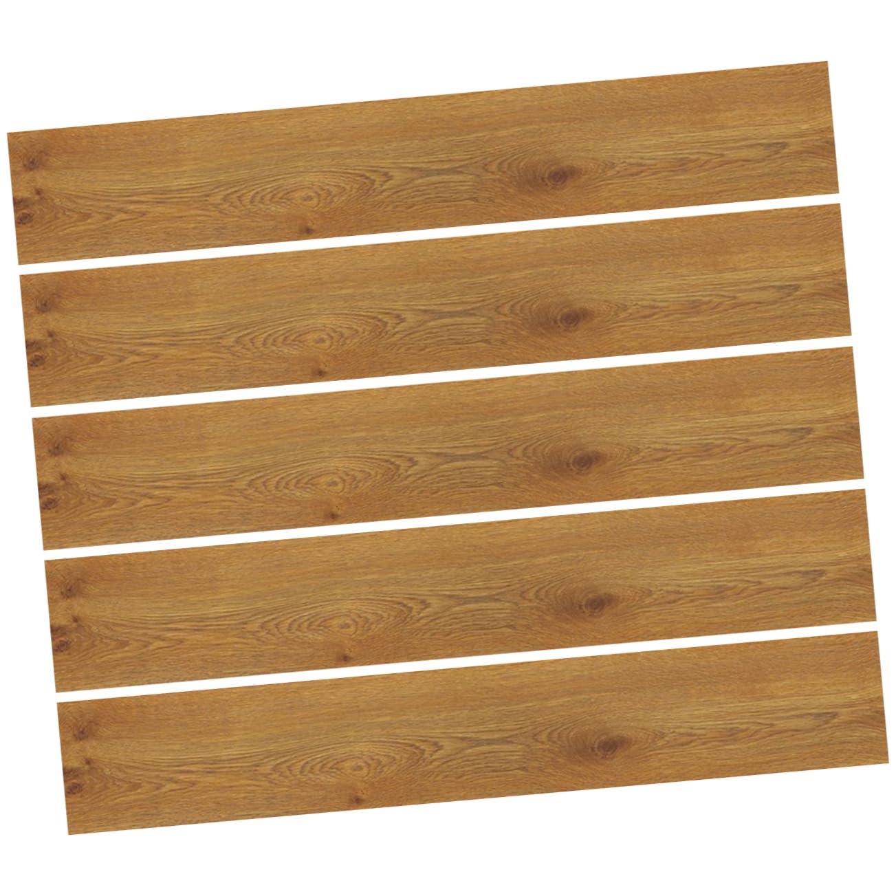 AUTSUPPL Vinyl Floor Tiles 5pcs Peel and Stick Floor Planks Sticker Self-Adhesive Wood Grain Floor Decal