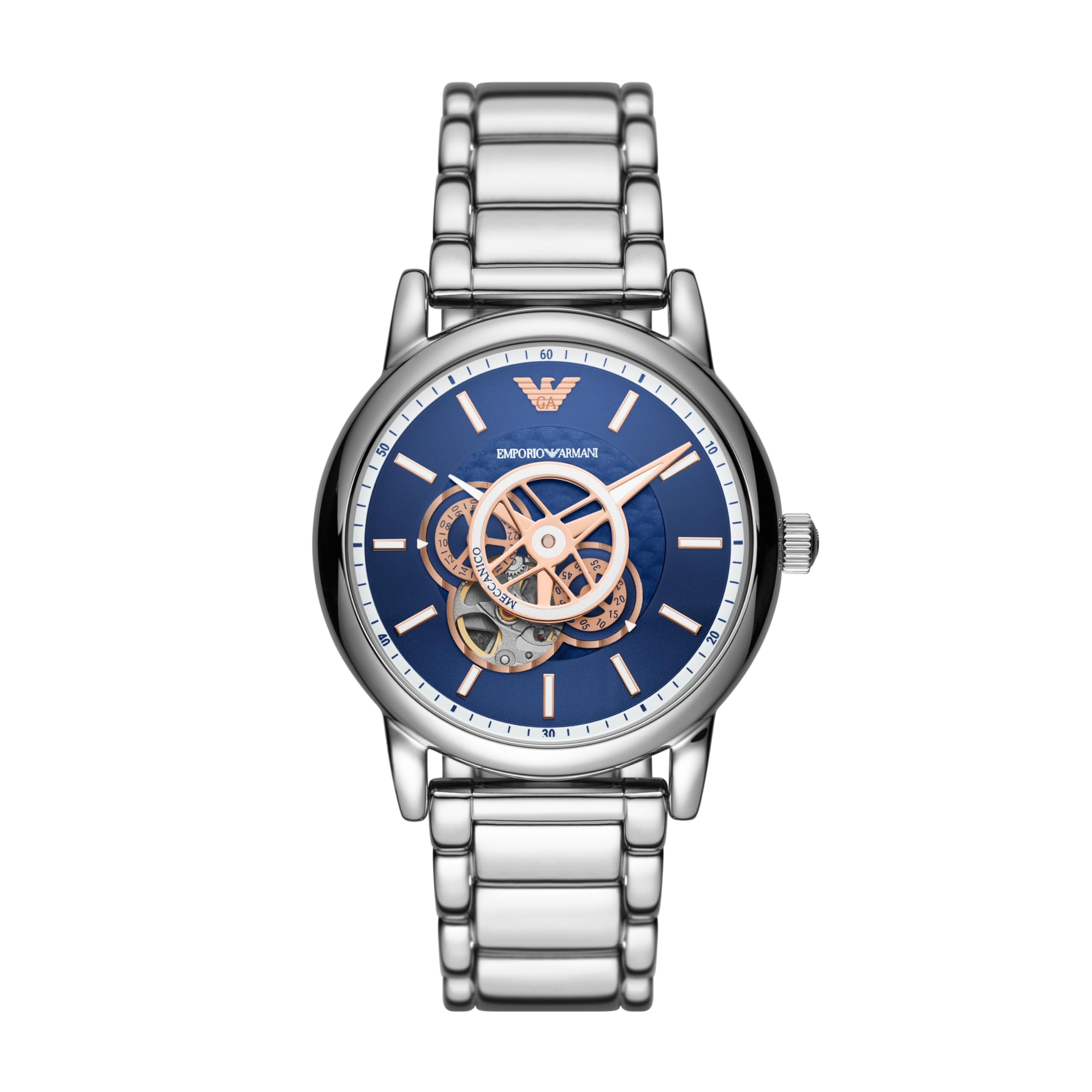 Emporio Armani Men's Three Hand, Automatic or Chronograph Watch with Stainless Steel or Leather Band