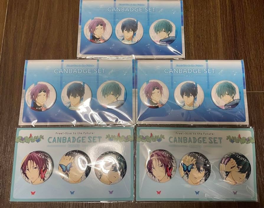 free! water 缶バッジ 10セット