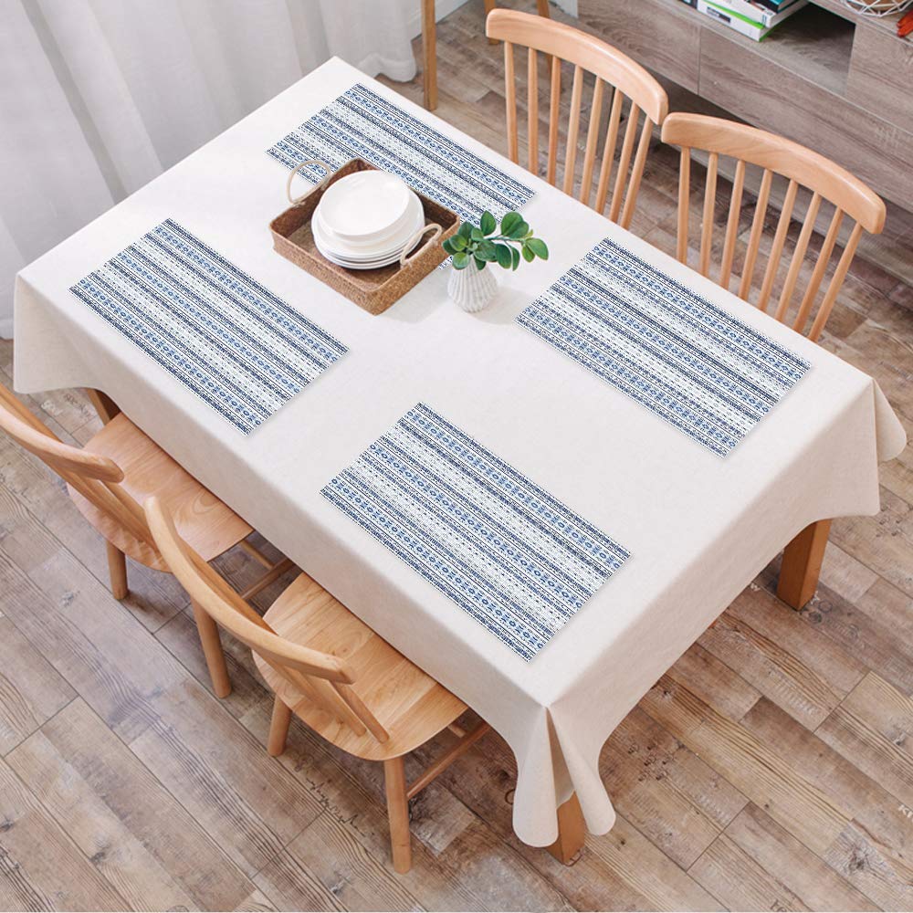 Table Placemats,Set of 4 Placemats,I Love You,Man Woman Feet Couples Togetherness Love Life Romance Flirt Happi,Heat Resistant Heat Insulation Non-slip Washable Dinner Mats for Kitchen and Dining Room