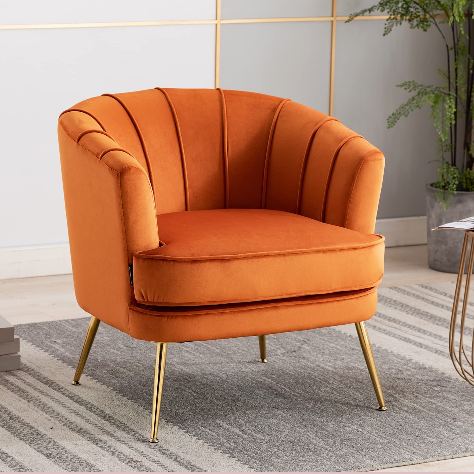 Buy Artechworks Modern Velvet Armchairs Tub Chair Barrel Accent