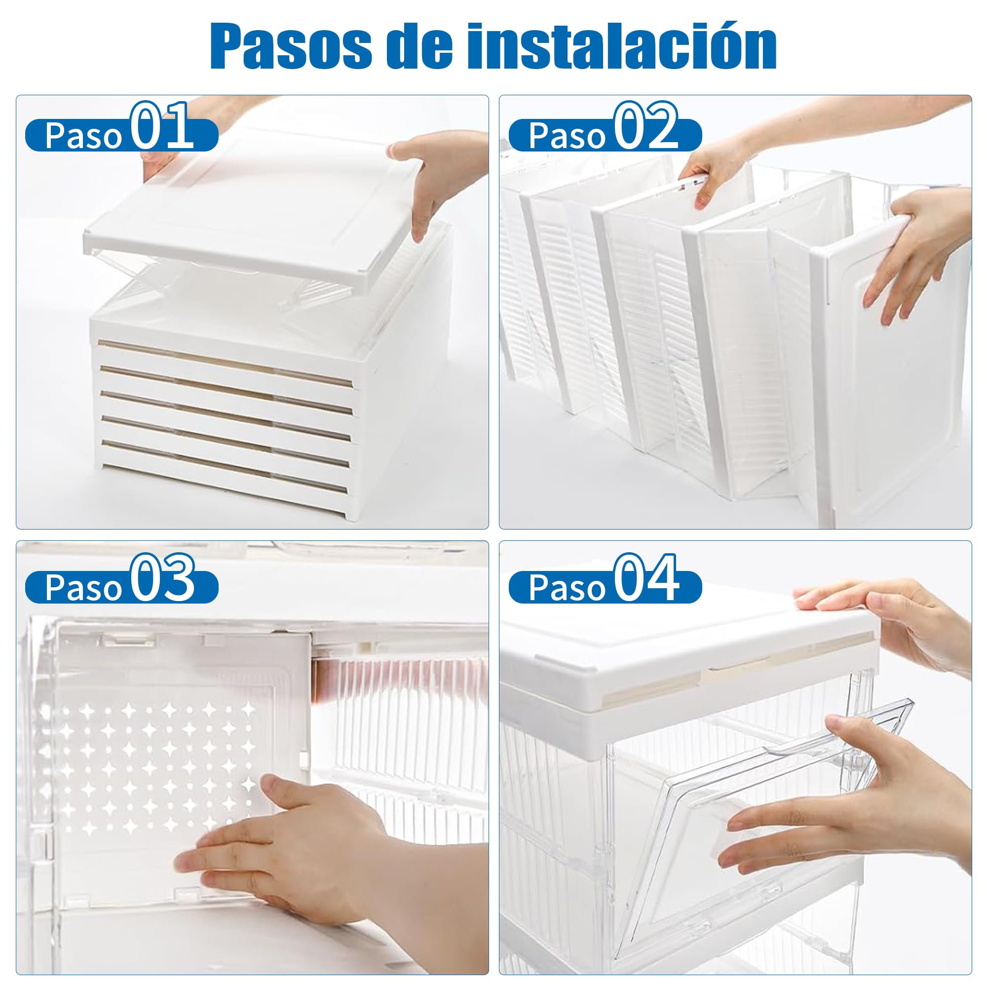 Genérico Organizador de Zapatos Plegable 6 Niveles, 105 x 34,5 x 25 cm | Sin Instalación, Puerta Transparente Antipolvo, Gran Capacidad, Armario Zapatero
