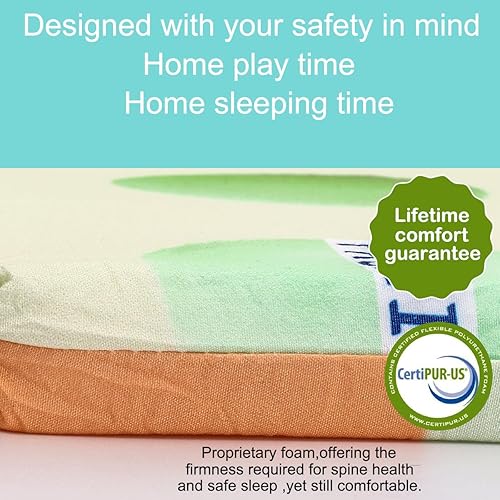 Miniatura 4 de Colchón actualizado 2025 de 38 x 26 pulgadas, suave y firme de espuma prémium Pack N Play, sin olor, transpirable, cómodo, colchón portátil de