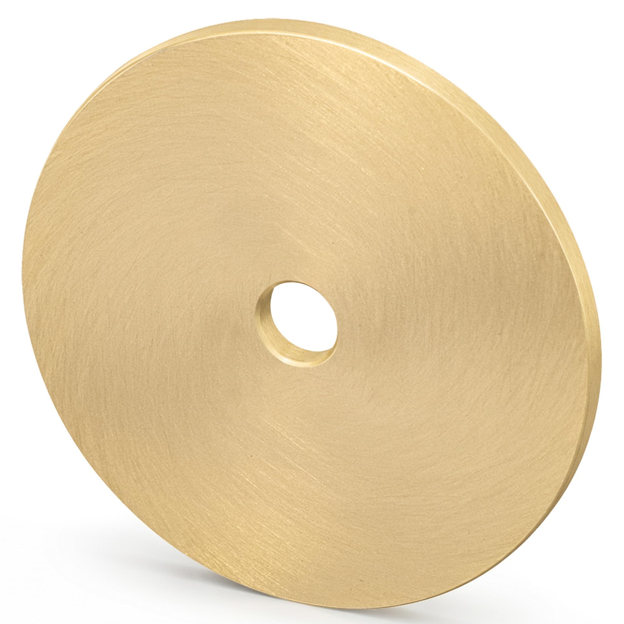 QOGRISUN Solid Brass Round Cabinet Knob Backplate