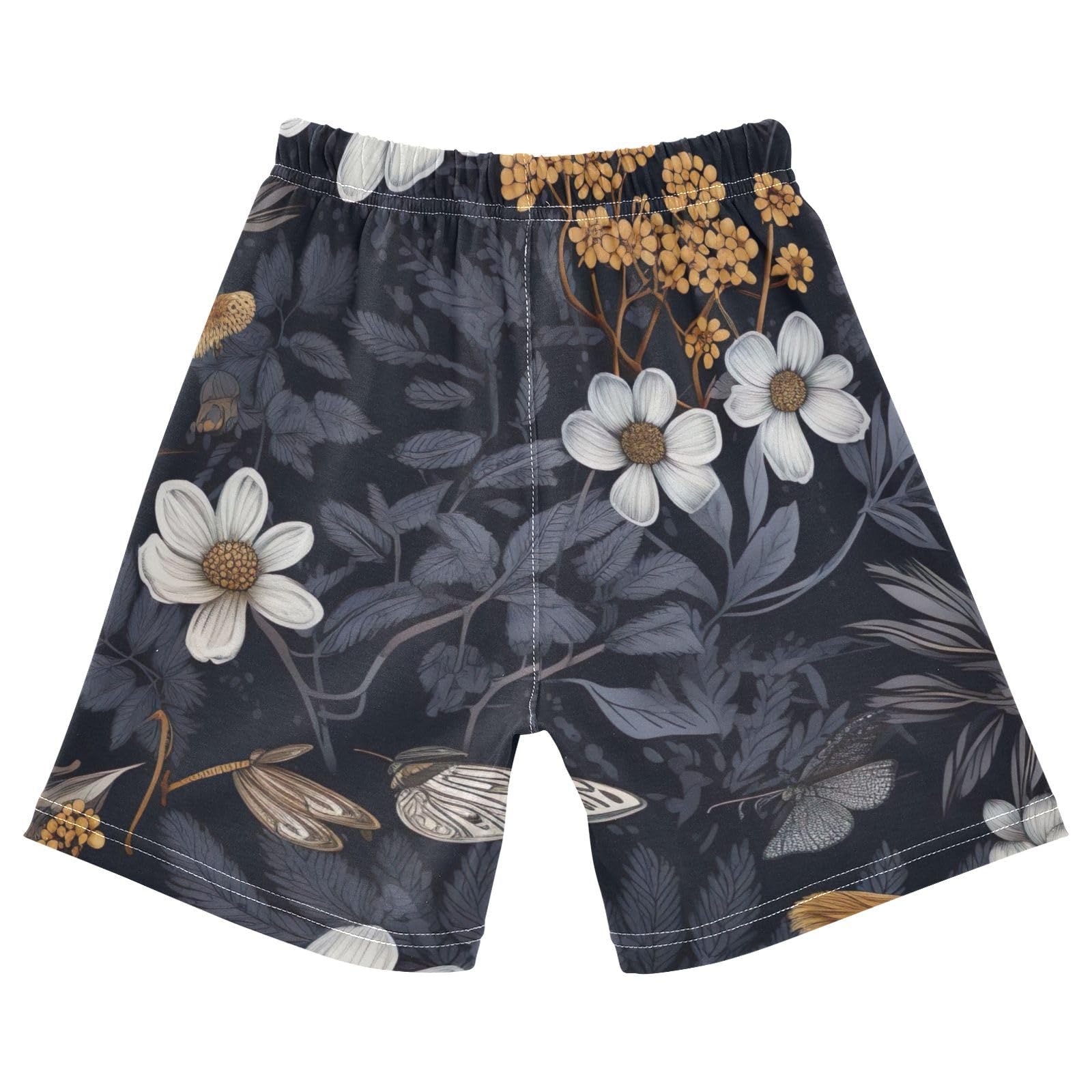 innewgogo Floral Butterfly Flower Toddler Baby Boy Girl Cotton Pull-On Shorts Elastic Waist Casual Athletic Shorts Kids Pants 5T Multi