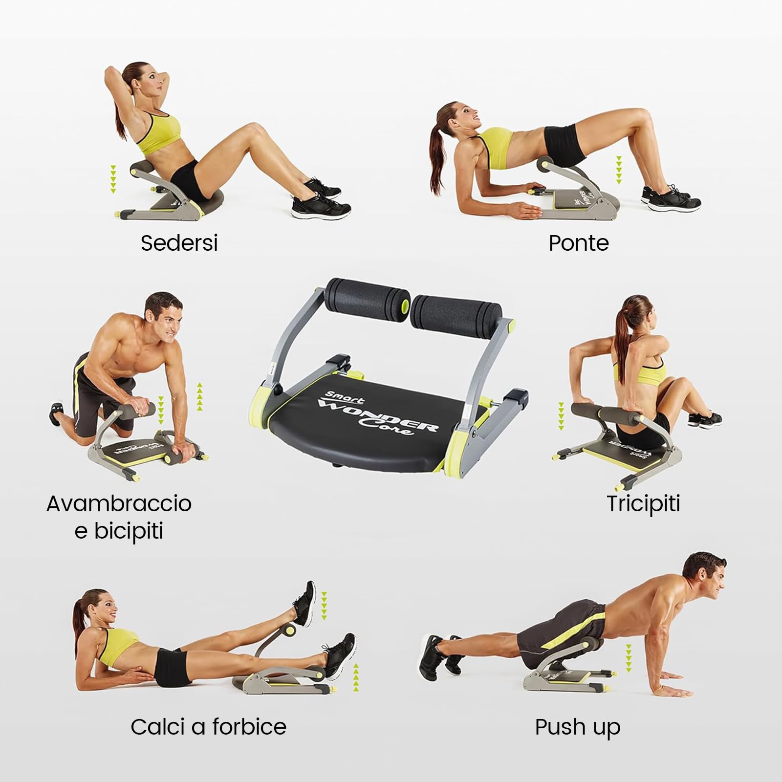Wonder Core Macchina intelligente per addominali, attrezzatura per esercizi addominali, macchina per l'allenamento del corpo totale per la palestra domestica