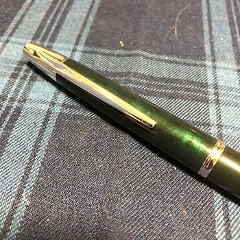 阪急百貨店限定キャップレス万年筆デシモグリーンマーブル中細字