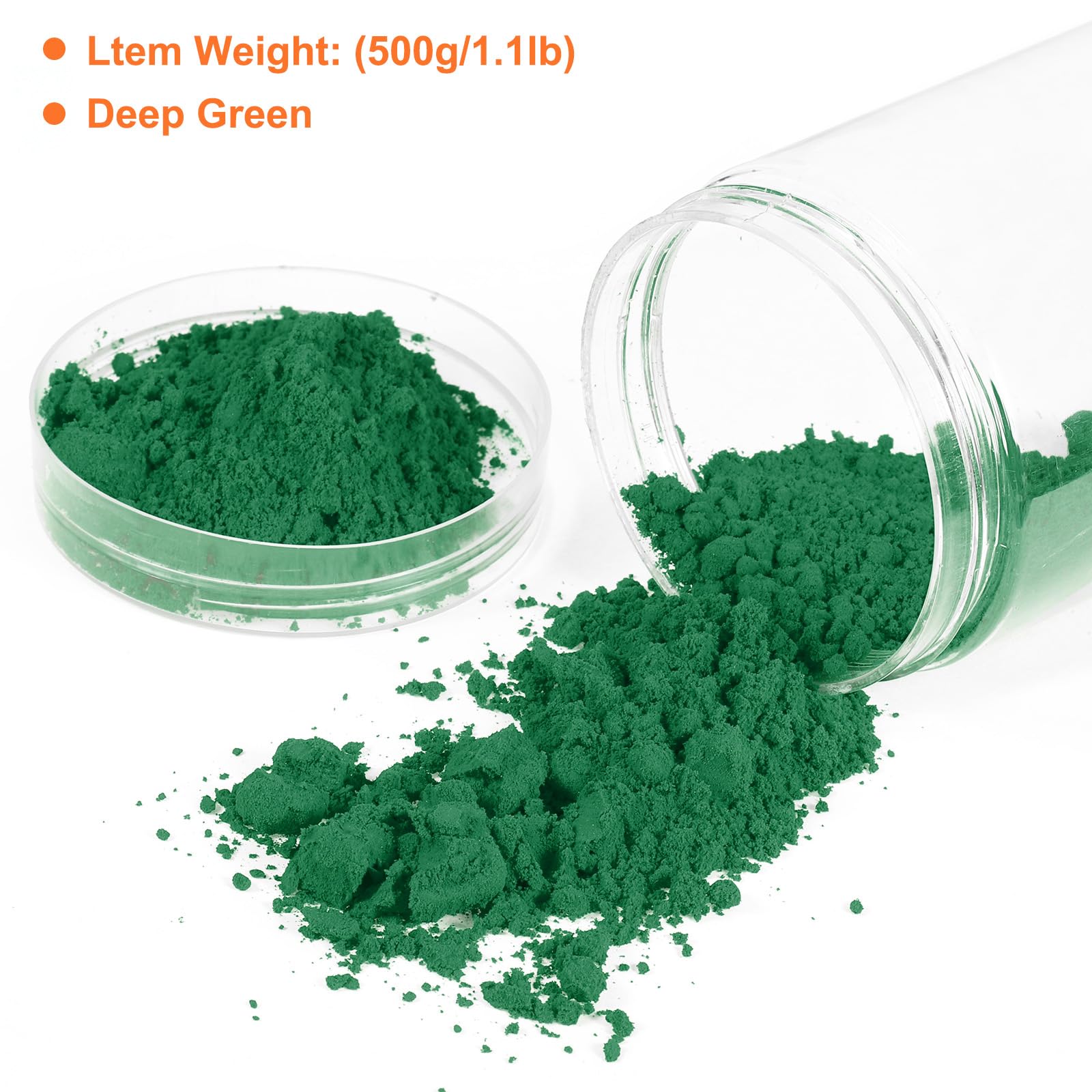 uxcell Iron Oxide Pigment Powder, Concrete Pigment Powder, for Artistic Painting, Concrete, Brick, Tile, Paint, Dark Green (500g/1.1lb)