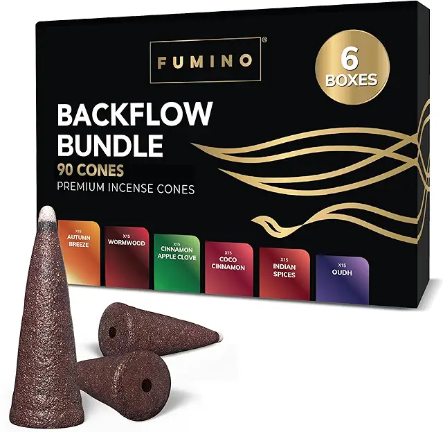 Backflow Incense Cones Fumino Fresh Multipack - 90 Pieces Masala Agarbatti