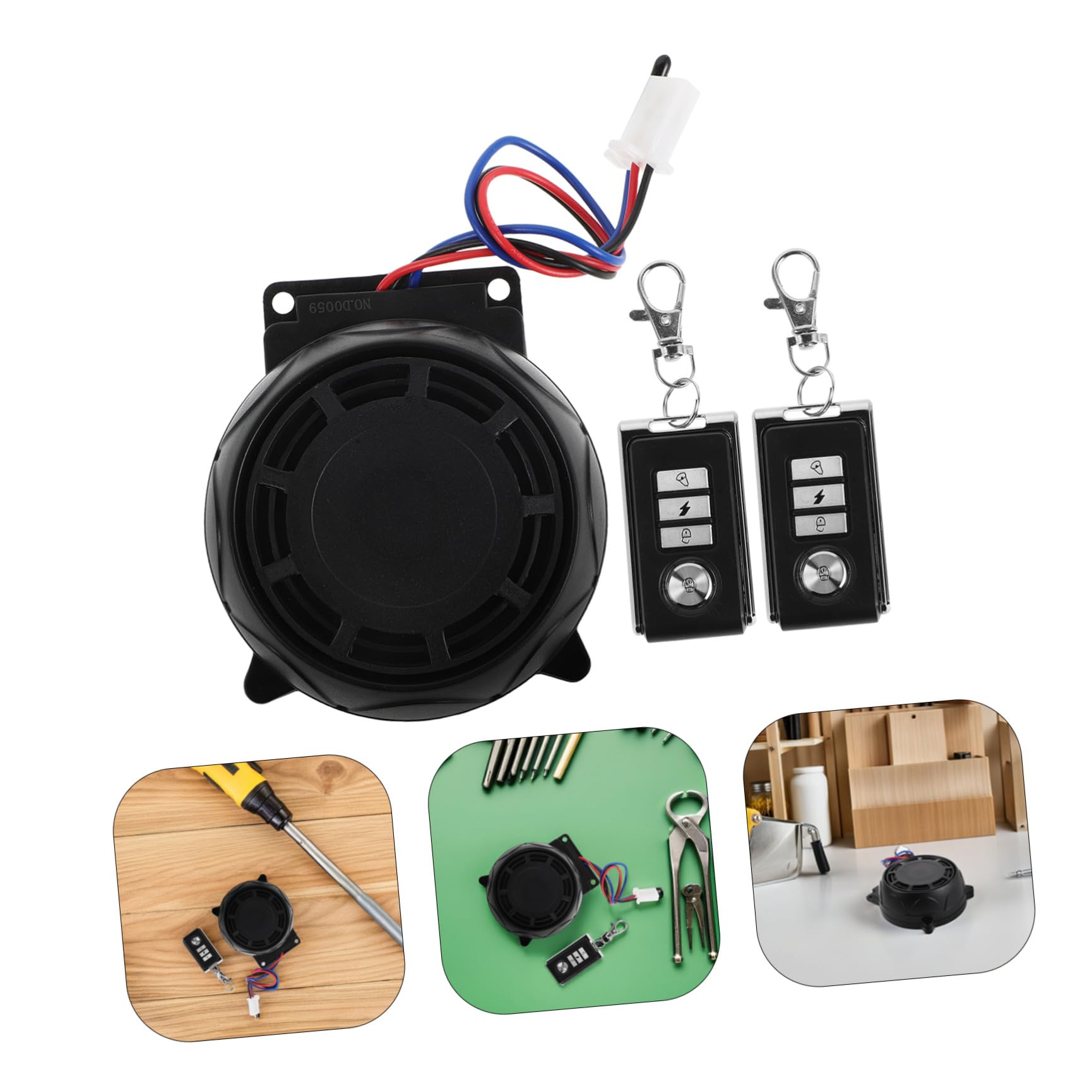 BETOOKY Allarme Antifurto per Motociclette Modello Disco Volante con Telecomando in Metallo Integrato Facile Installazione e Protezione per Moto