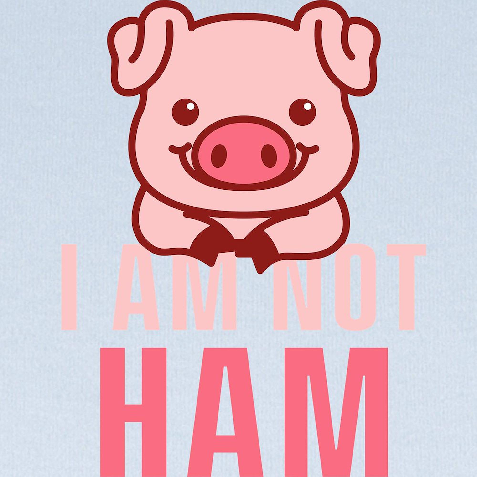 CafePress I Am Not Ham Vegetarian Vegan Veganis Baby Blanket, Super Soft Newborn Swaddle