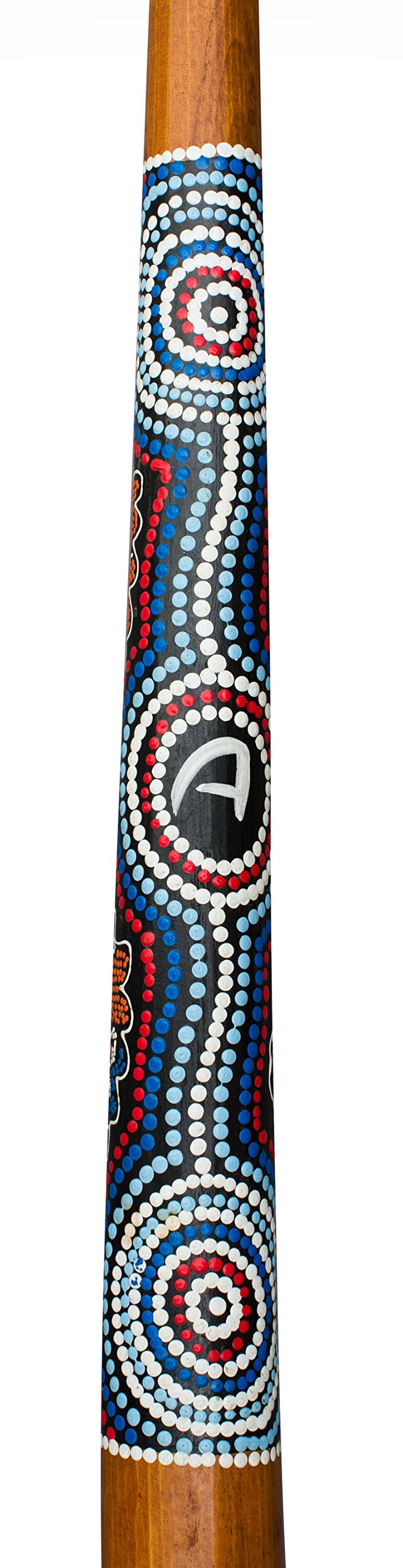 Didgeridoo 130cm - bois - avec peintures autochtones - didgeridoo pour débutants