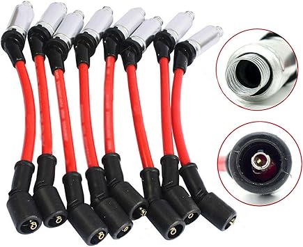 Amazon Com Flypig 8mm M8 48322 Red Spark Plug Wire Set Ignition Cable Silicone Jacket 483227831 Fit For Chevy Silverado 1500 2500 99 06 Ls1 Vortec 4 8l 5 3l 6 0l Gmc C K 1500 2500 Ssr Yukon Buick Rainer Automotive