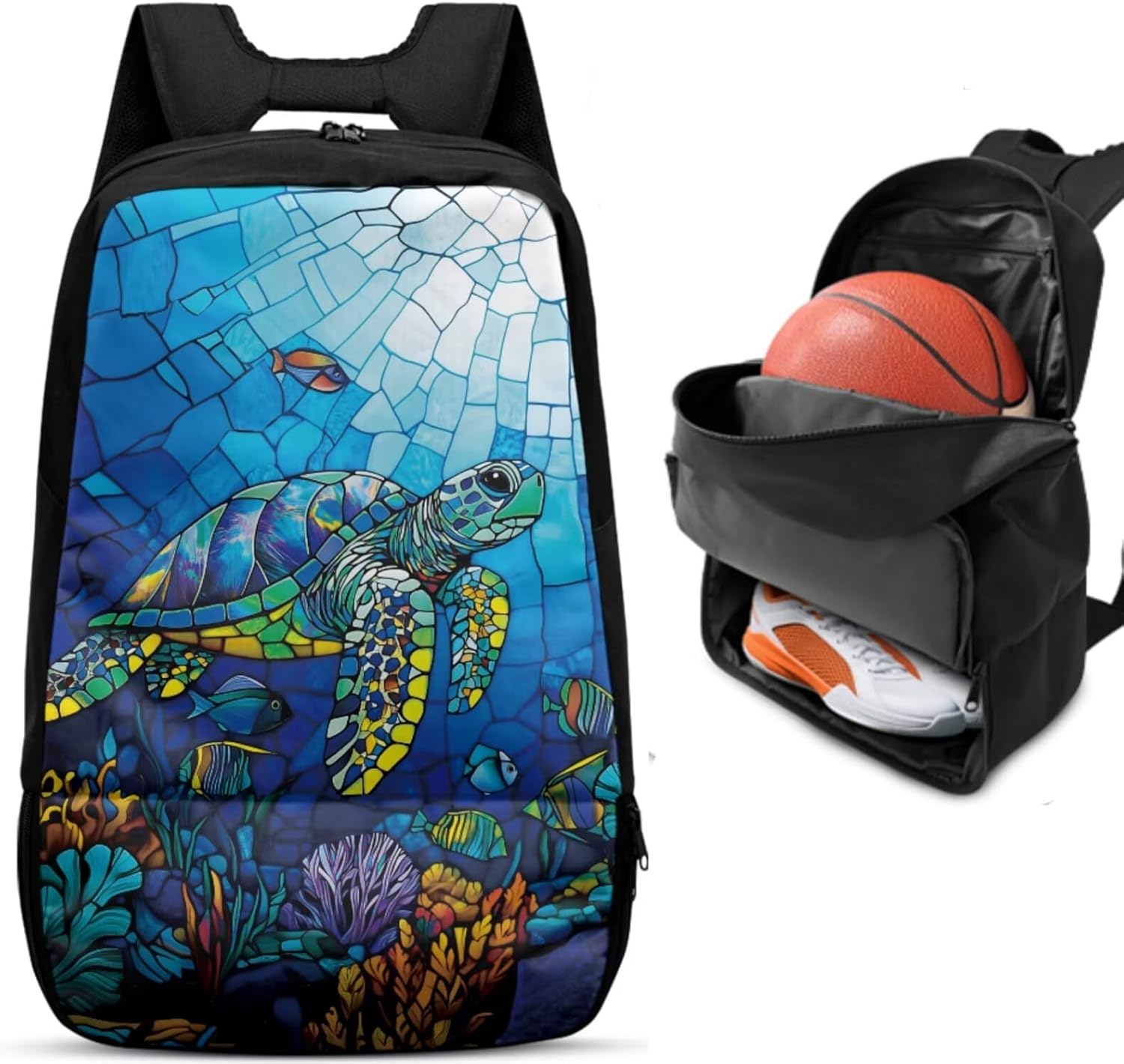 Basketball Backpack With Separate Ball Compartment And Shoes Fit Basketball Volleyball Football