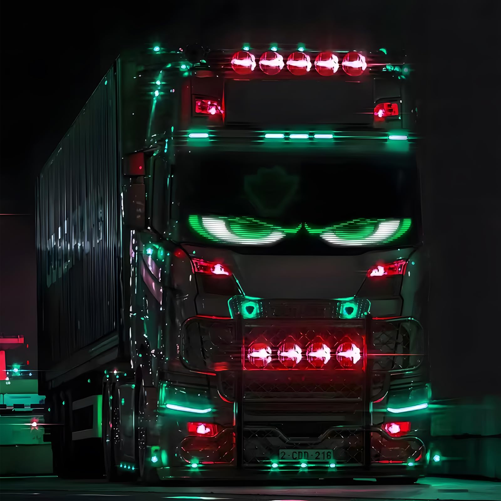 Occhi led per Camion e auto, Display Flessibile Programmabile, Luce Colorata