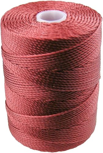 C-LON Bead Cord, Venetian Red - 0.5mm, 92 Yard Spool