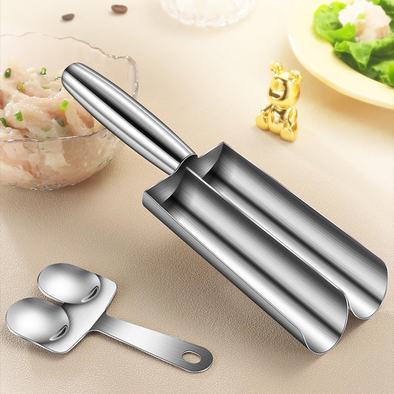 Stampino Per Polpette In Acciaio Inox - 6 O 12 Fori Antiaderente, Compatto E Facile Da Pulire - Foto 11