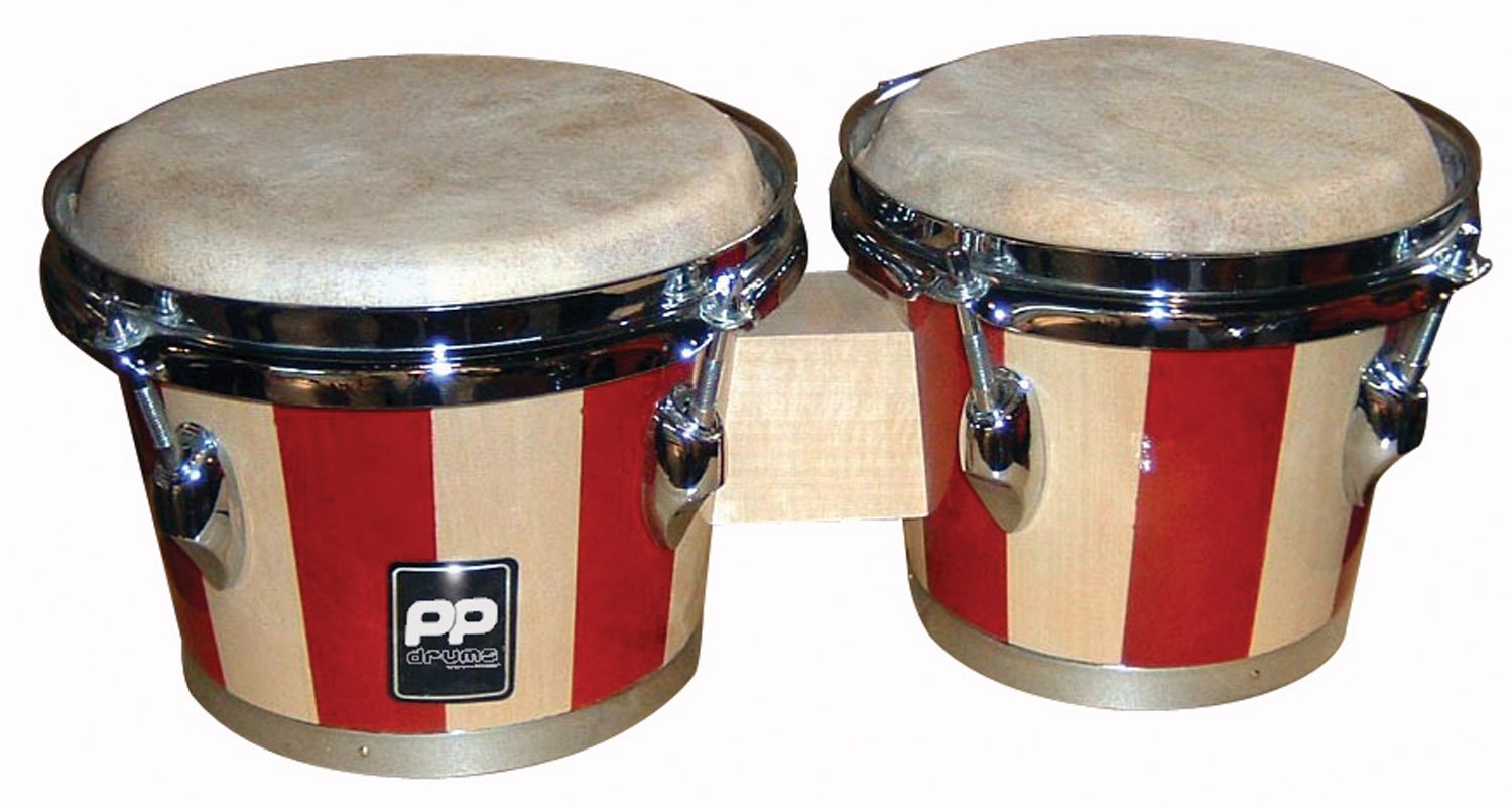 Performance Percussion PP5002 Bongos gestreift 19/16.5cm