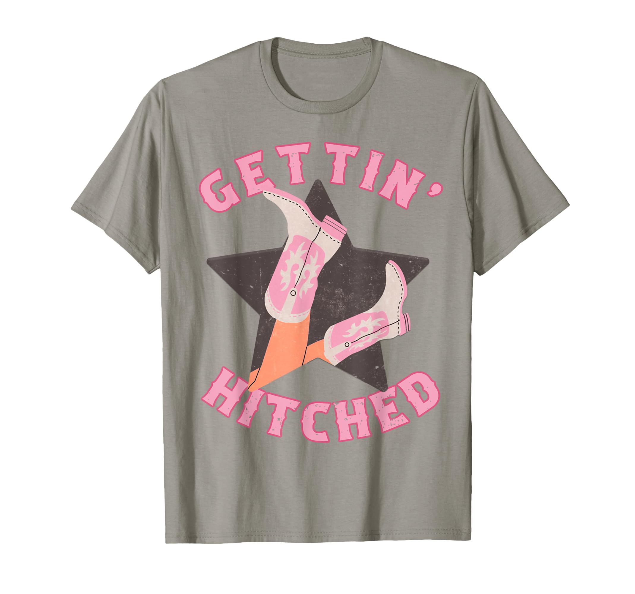 Western Gettin' Hitched Bridal Bachelorette Party Matching T-Shirt