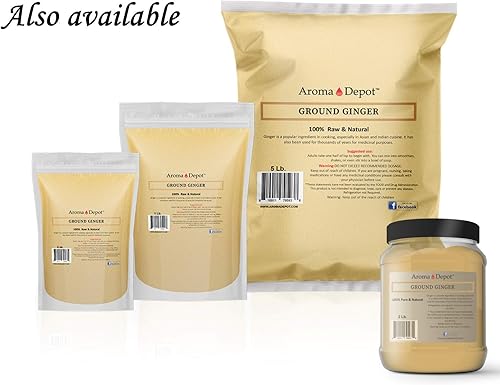 Miniatura 4 de Polvo de jengibre de 8 onzas – Ceto natural crudo, vegano, rico en vitamina C – Recomendado para su uso en alimentos, té, jugo o café – Sin OMG, sin