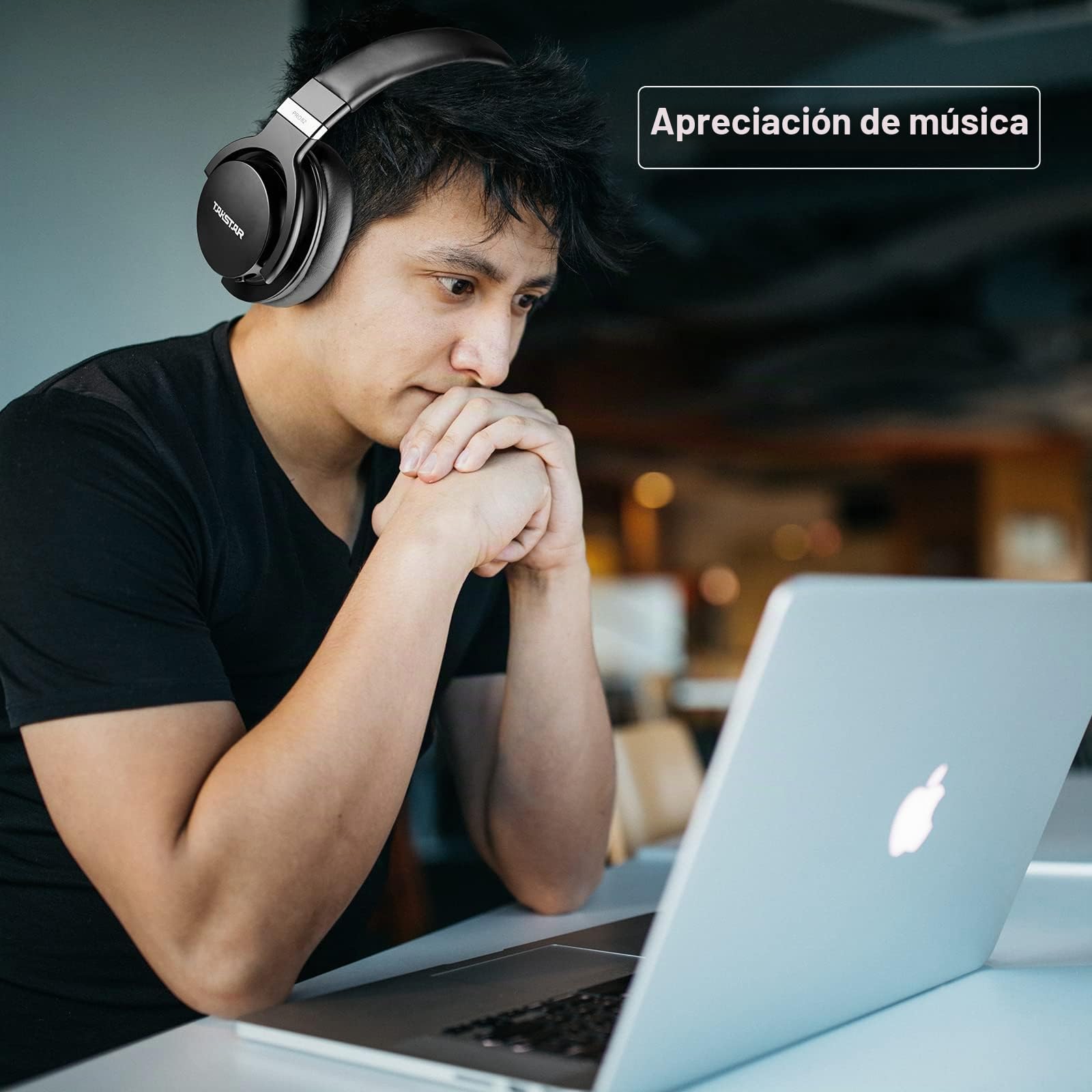 Takstar Pro82 - Auriculares de monitor de estudio con cable, 3 niveles de ajuste de graves, estéreo de alta fidelidad, cancelación de ruido dinámica, respuesta de frecuencia de 10 Hz-20 kHz para