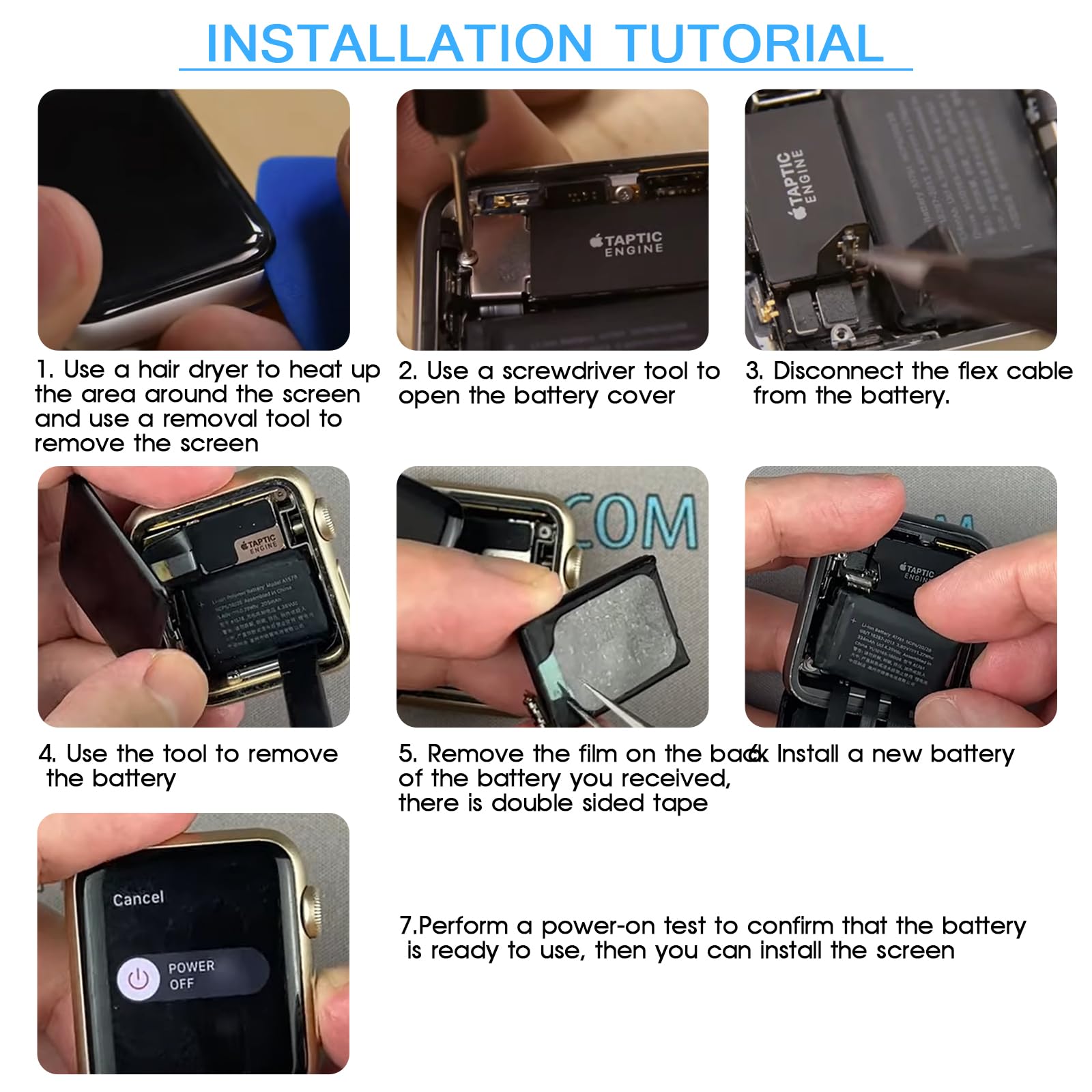 Amazon.com: THIRDPOLE Battery Replacement for Apple Watch