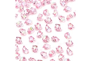 DomeStar Acrylic Fake Crushed Ice Rocks Pink Vase Filler