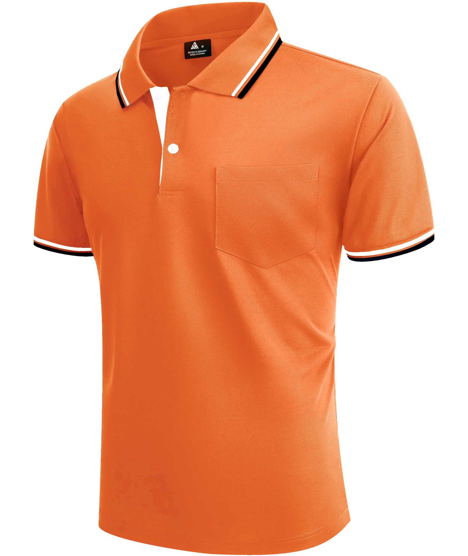 zitysport Polo Hombre Manga con Bolsillo en el Pecho Golf Polo Transpirable de Secado Rápido Poloshirt Deporte Hombre Slim Fit Tshirt Verano Camisa Hombre — view 2