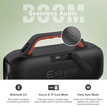 DOSS Extreme Boom ワイヤレススピーカー Amazon | DOSS Extreme Boom S Bluetoothスピーカー 光る