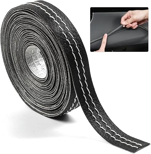 XmuxHai Línea decorativa de cuero para interior de automóvil de 13.12 pies (13.1 ft), línea de costura de cuero universal para interior de