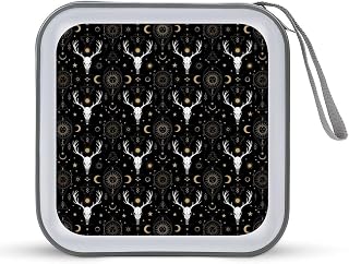 DVD Storage Disc Wallet Sun Moon Deer Skull DVD Holder Protective Binder